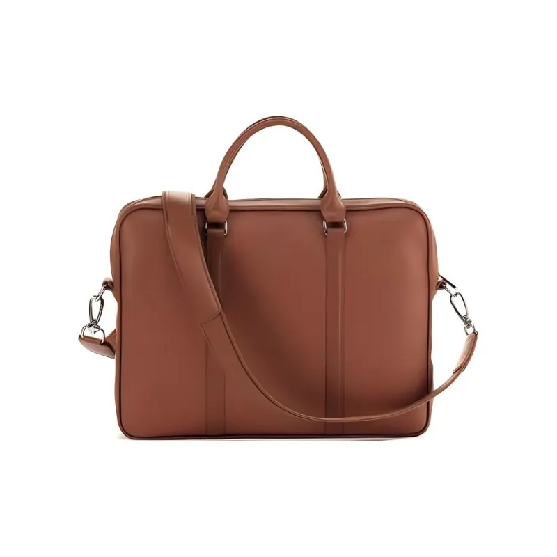 LONGCHAMP Le Foulonné Cow Leather Briefcases Small Size Men's Brown-3