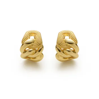 RSNY Gold Plated Copper Stud Earrings Women's