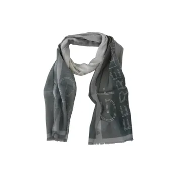 GIANFRANCO FERRE Wool Knit Scarves Unisex Gray