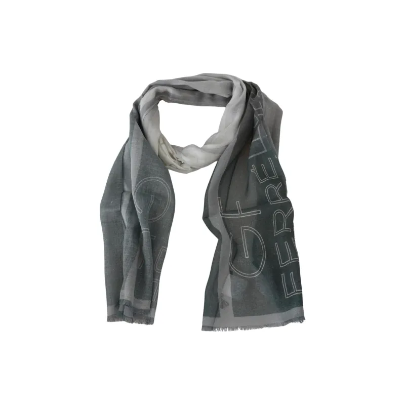 GIANFRANCO FERRE Wool Knit Scarves Unisex Gray-0