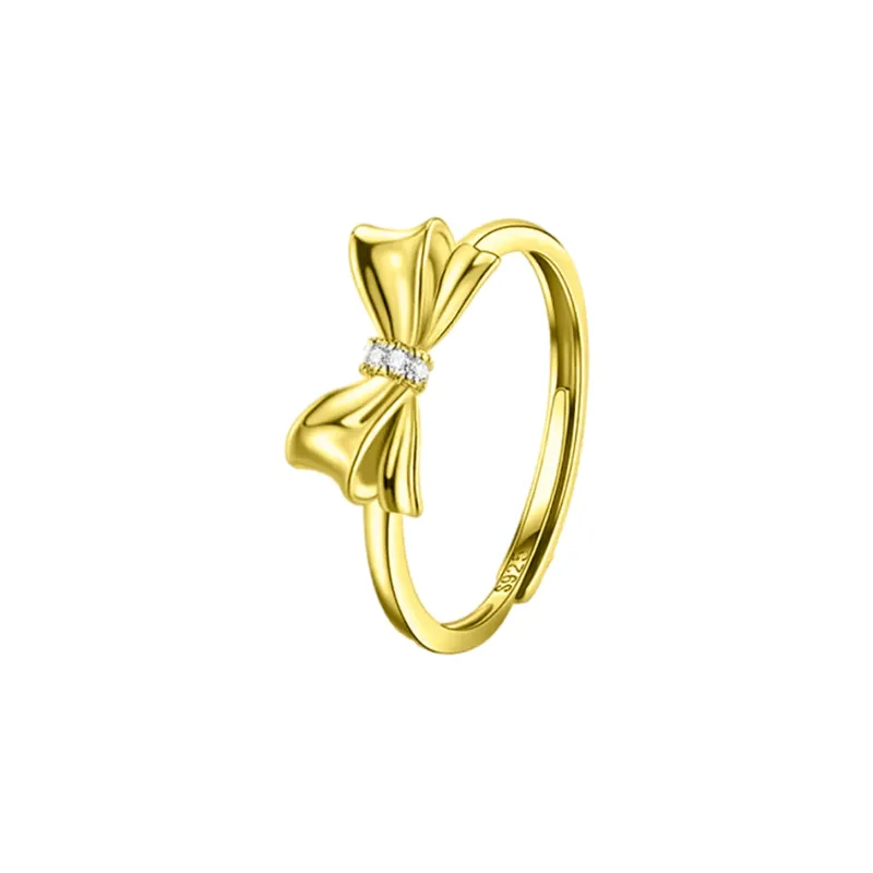 MAGICPOLE 925 Sterling Silver With Zircon Rings Unisex Gold-1