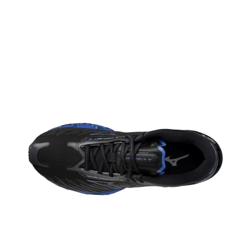 Mizuno Wave Prophecy 12 Slip-Resistant Low-Top Running Shoes Men's Black Blue-2