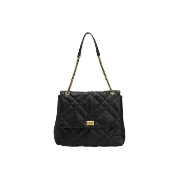 URBAN REVIVO Artificial Leather Shoulder Bag Medium Size Women's Black