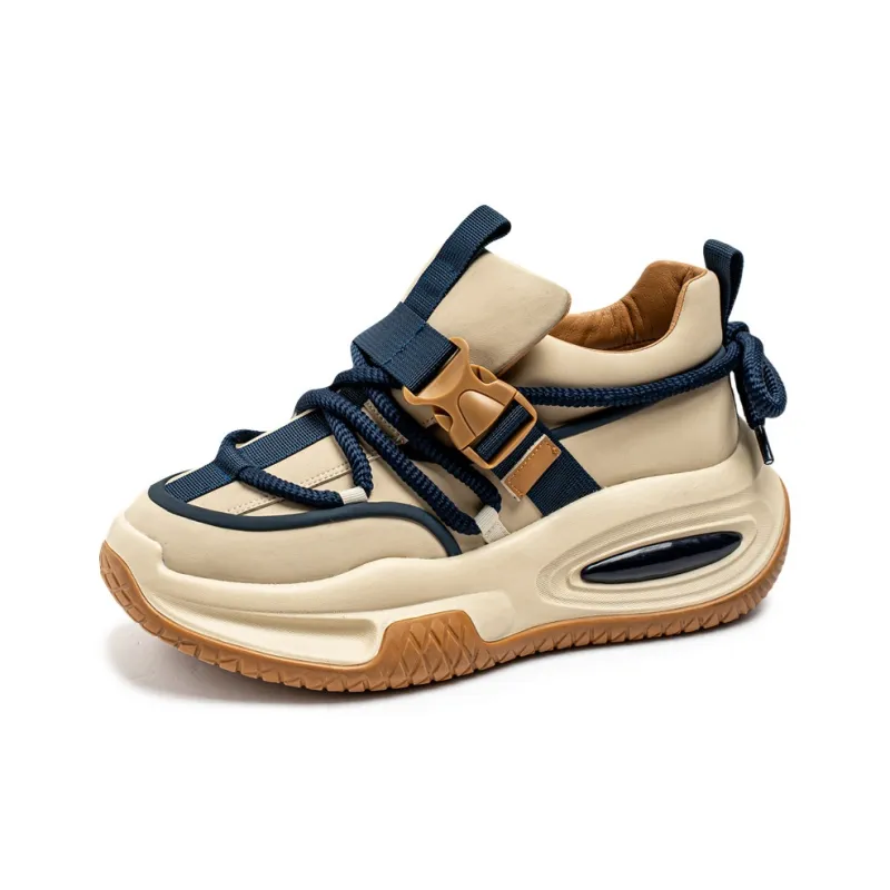 YIVELOVE Anti Slip And Wear Resistant Height Increasing Low Top Chunky Sneakers Men's-6