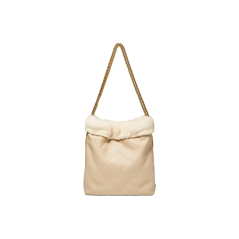 Marino Orlandi Cow Leather Shoulder Bag Regular Women's Coffee/Brown & Ecru-5