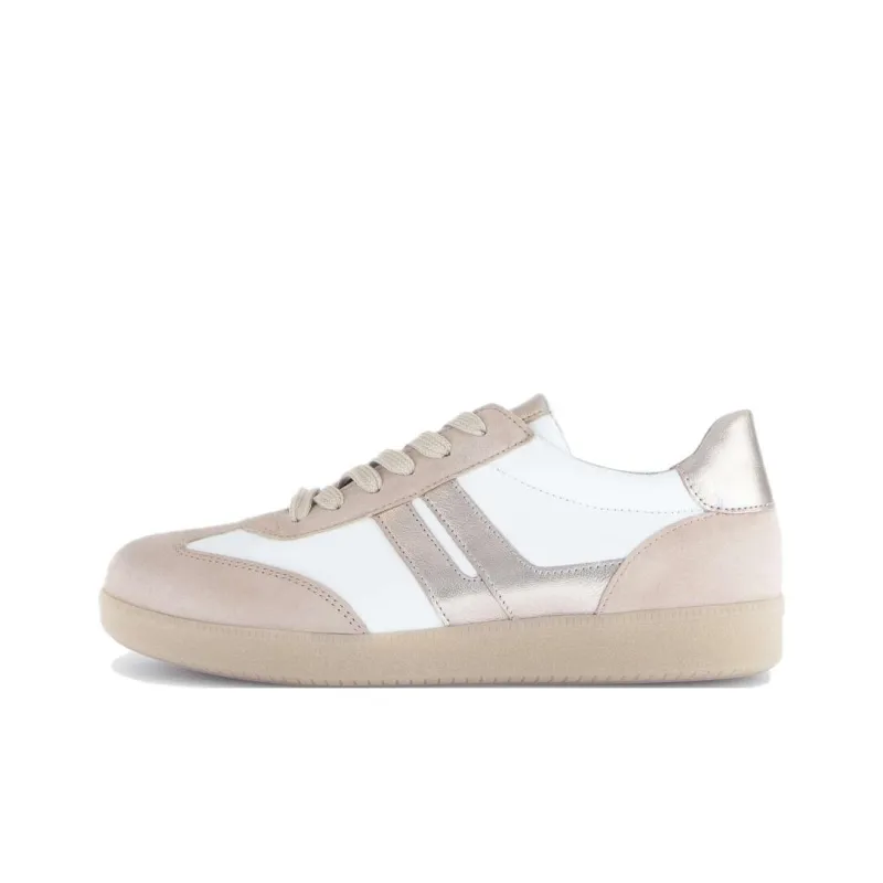 Gabor Fashion Low Top Skateboard Shoes Women's White Pink-0