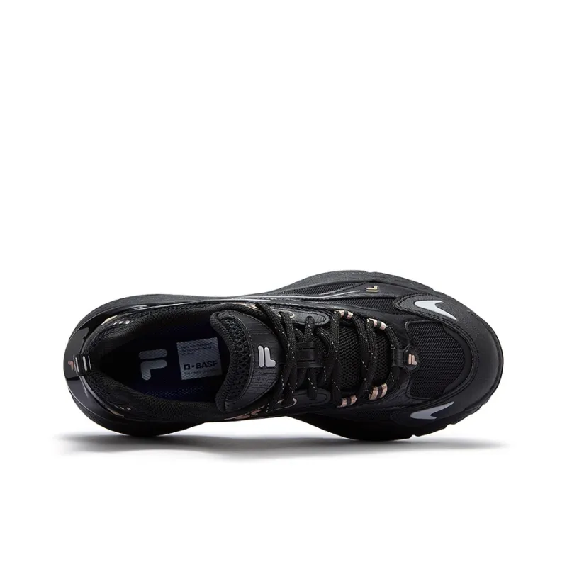 FILA FUSION Anti-Slip Wear-Resistant Low-Top Casual Shoes Women's Black Gray-2