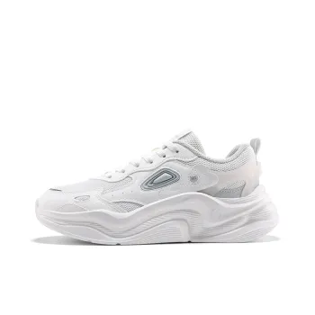 361° Lightweight Coverage Cushioning Low Top Sprint Running Shoes Women's White Green