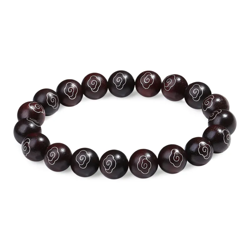 PUTUOSHANWENCHUANG Rosewood Bracelets Unisex-0
