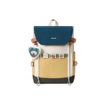 MR.ACE HOMME Fabric Laptop Backpack Tubas Unisex Dusk Blue