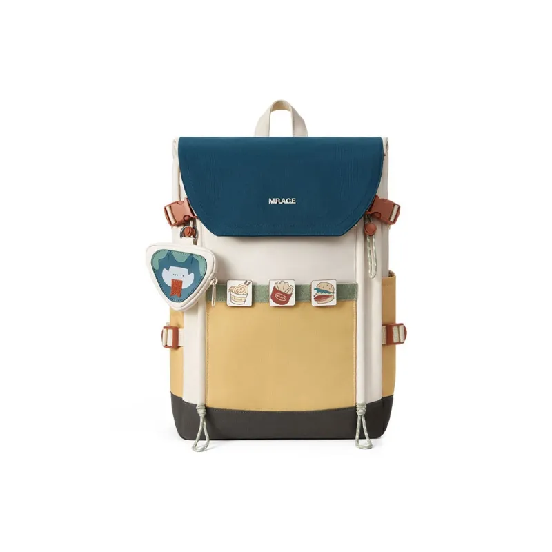MR.ACE HOMME Fabric Laptop Backpack Tubas Unisex Dusk Blue-0