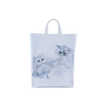 Acne Studios Polyester Tote Bag Shopping Bag Shoulder Bag Handbag Unisex Light Blue