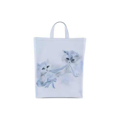 Acne Studios Polyester Tote Bag Shopping Bag Shoulder Bag Handbag Unisex Light Blue