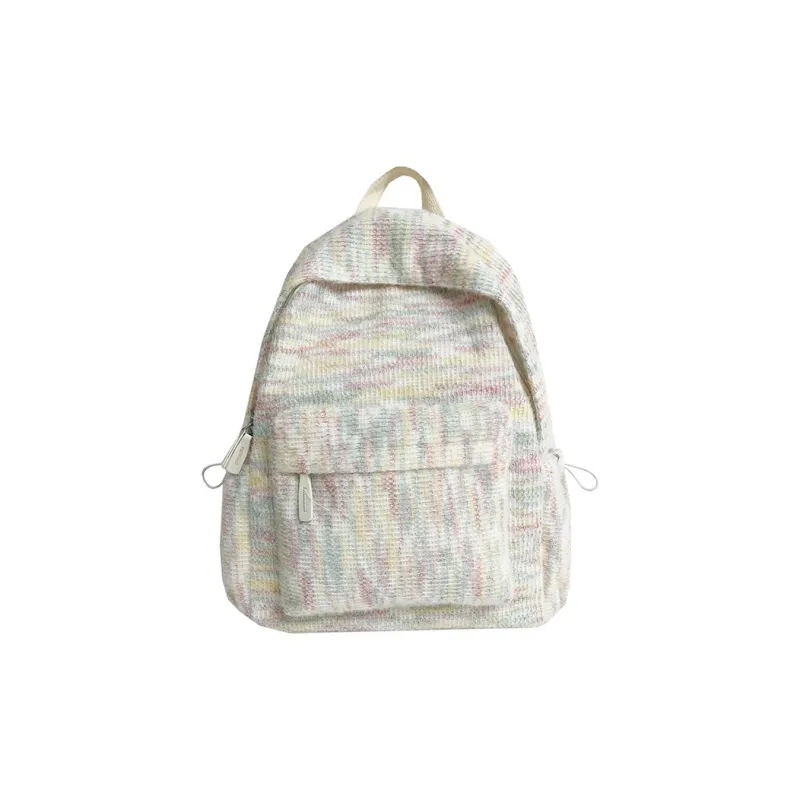Yalu Composite Cloth Backpack Women's White/Yellow/Blue/Pink-5