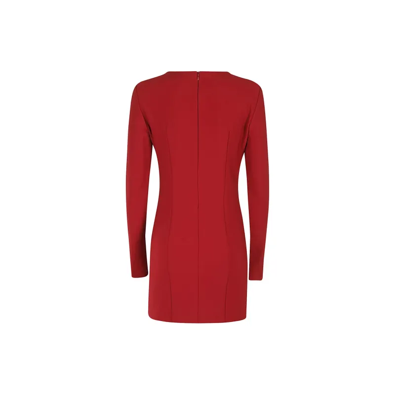 Blumarine Long Sleeved Dress Women's Red-1