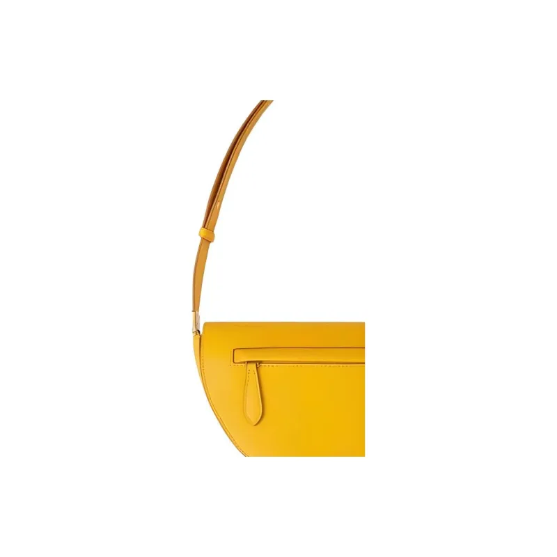 Burberry Olympia Leather Shoulder Bag Crescent Bag Handbag Shoulder Bag Mini Women's Bright Yellow-2