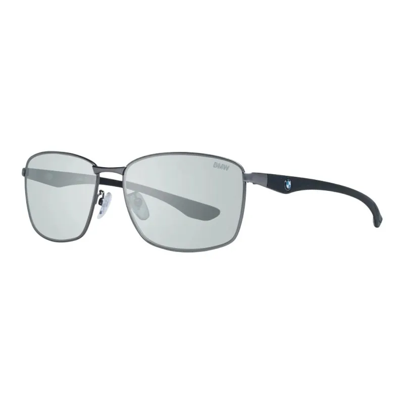 BMW Metal Square Sunglasses Men's Gray-0