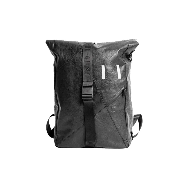 One Person's Planet DuPont Paper Backpack Unisex Black-9