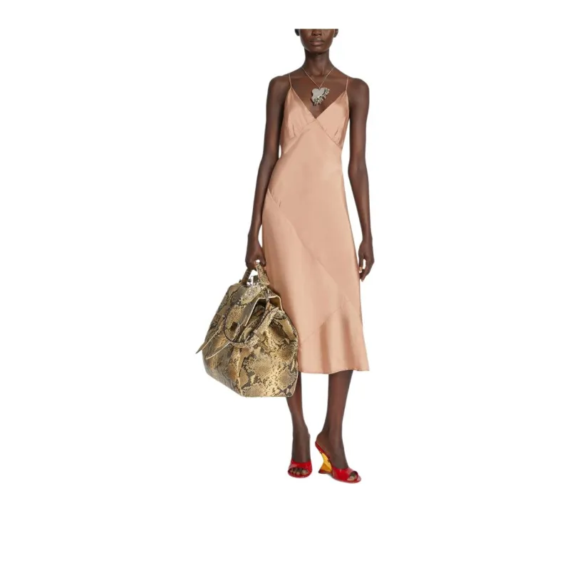 DRIES VAN NOTEN Viscose Slip Dress Smo-1
