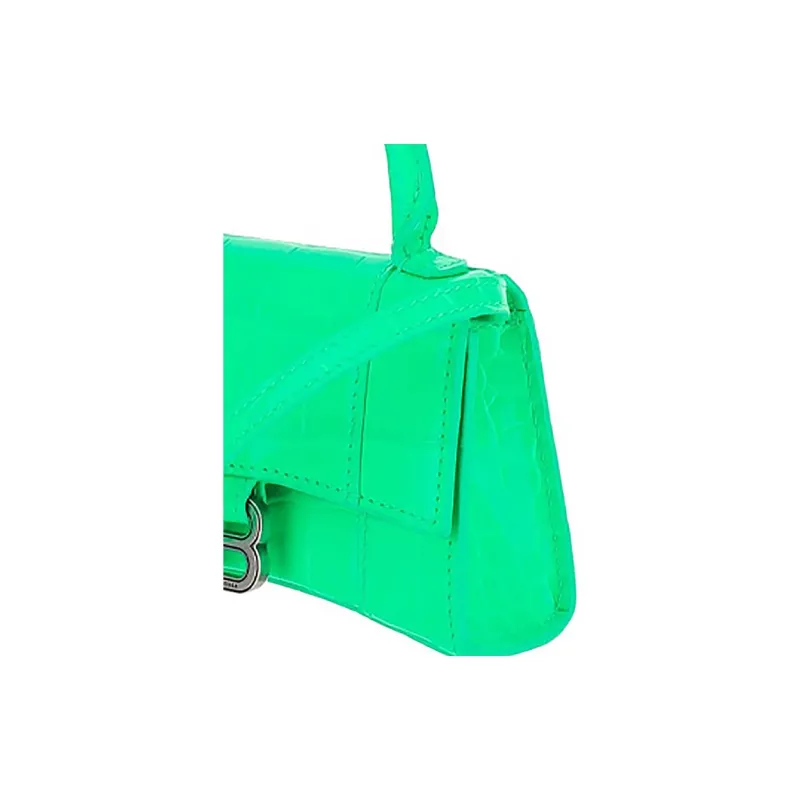 Balenciaga Cow Leather Handbag Women's Neon Green-3
