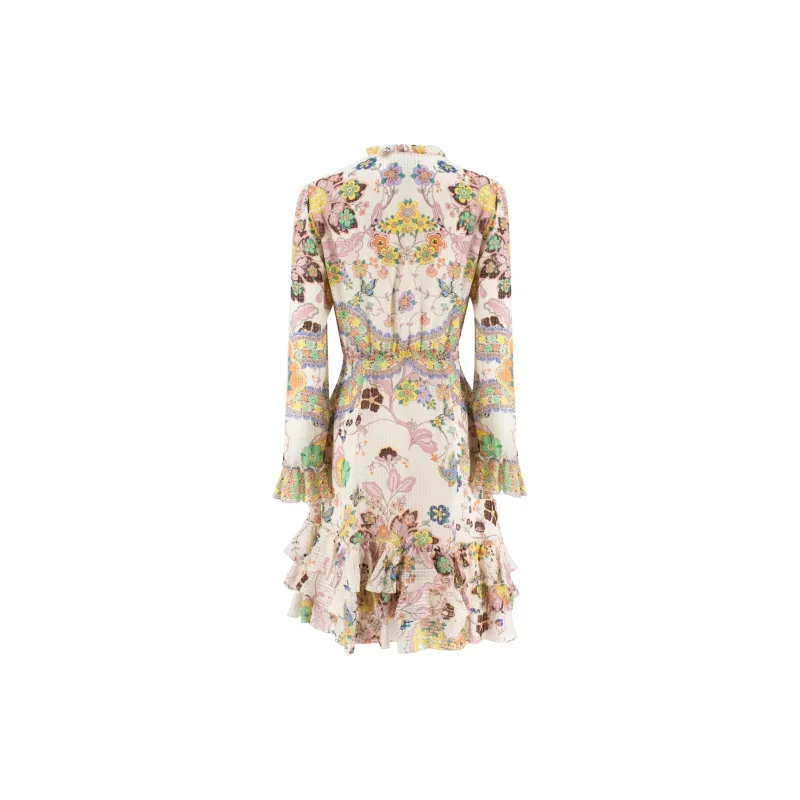 ETRO Mock Neck Ruffled Mini Dress-1