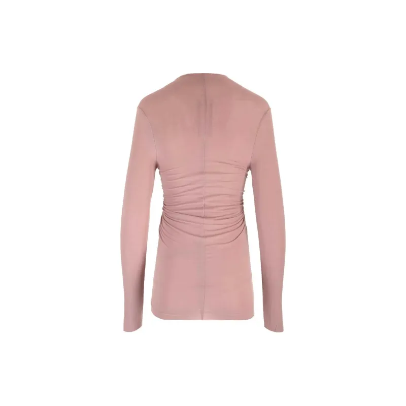 RICK OWENS Long Sleeve Prong T Shirt 'Dusty Pink'-1