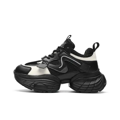 ZHR Wear Resistant Height Increasing Low Top Chunky Sneakers Women's