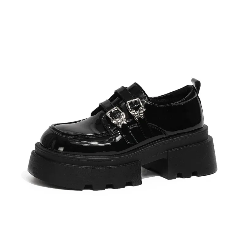 SHUXI Casual Single Shoes Women's Black-5