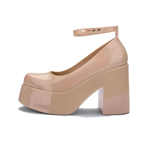 MELISSA Chunky Heel High Heels Women's Light Brown