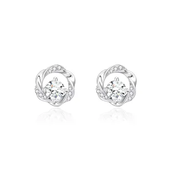 ZSY Silver 925 Stud Earrings Women's Gift Box Set
