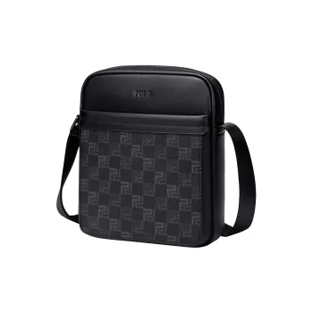 POLO Top Grain Cow Leather Shoulder Bag Regular Men's Black
