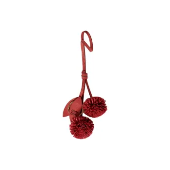 MIU MIU Calfskin Pendants Unisex Red