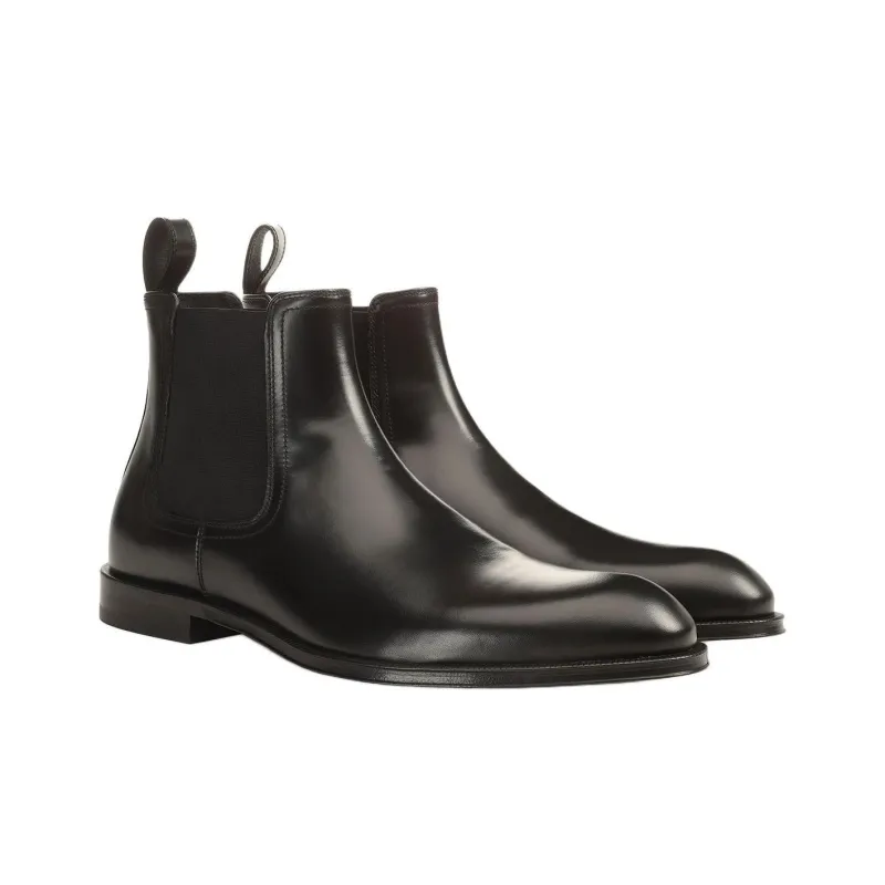 SERGIO ROSSI Sr Ryan Ankle-Length Chelsea Boots Men's Black-2