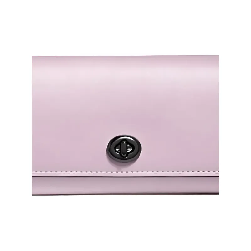 COACH Envelope Chromium Tanned Leather Handheld Envelope Wallet Women's Ice Purple-1