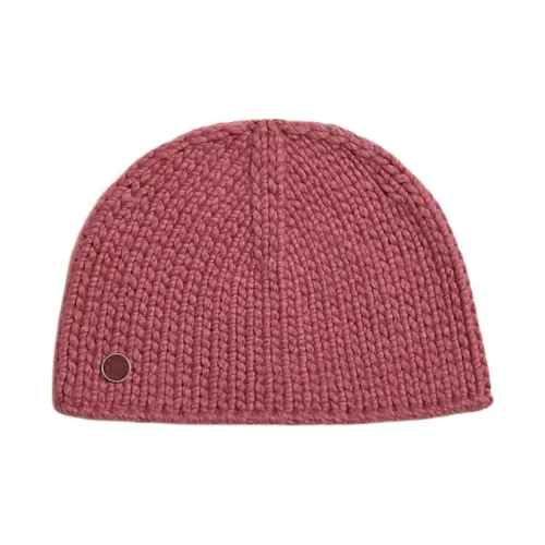 HERMES Silk Mulberry Silk Wool Cashmere Palladium-Plated Swift Calfskin Beanies Women's Pink