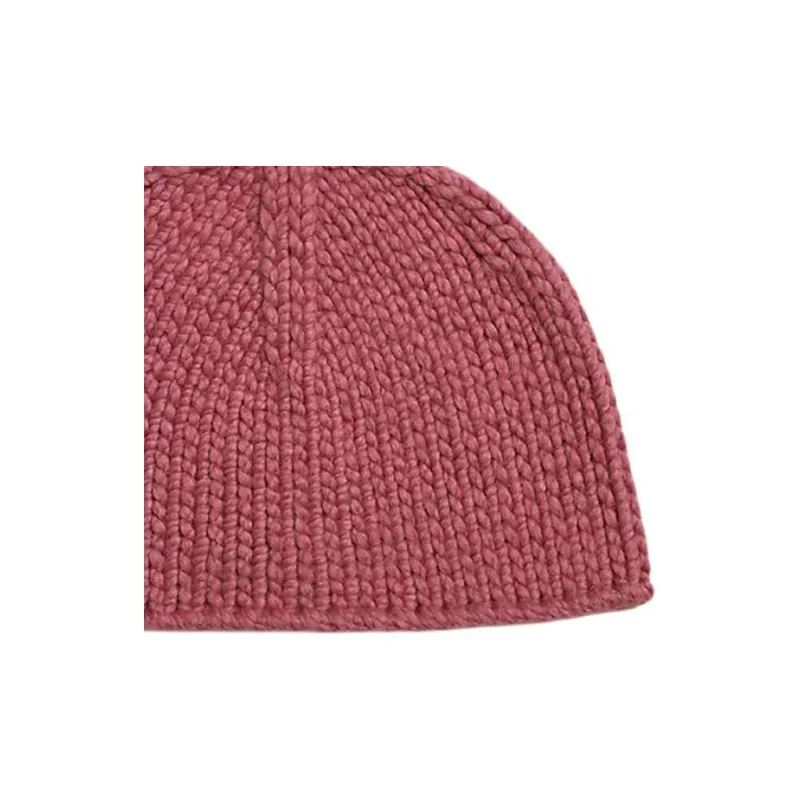 HERMES Silk Mulberry Silk Wool Cashmere Palladium-Plated Swift Calfskin Beanies Women's Pink-2