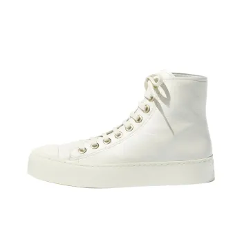 CHANEL High-Top Skateboard Shoes Women's White