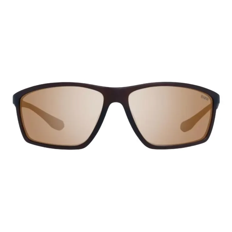 BMW Plastic Rectangular Sunglasses Men's Brown-1