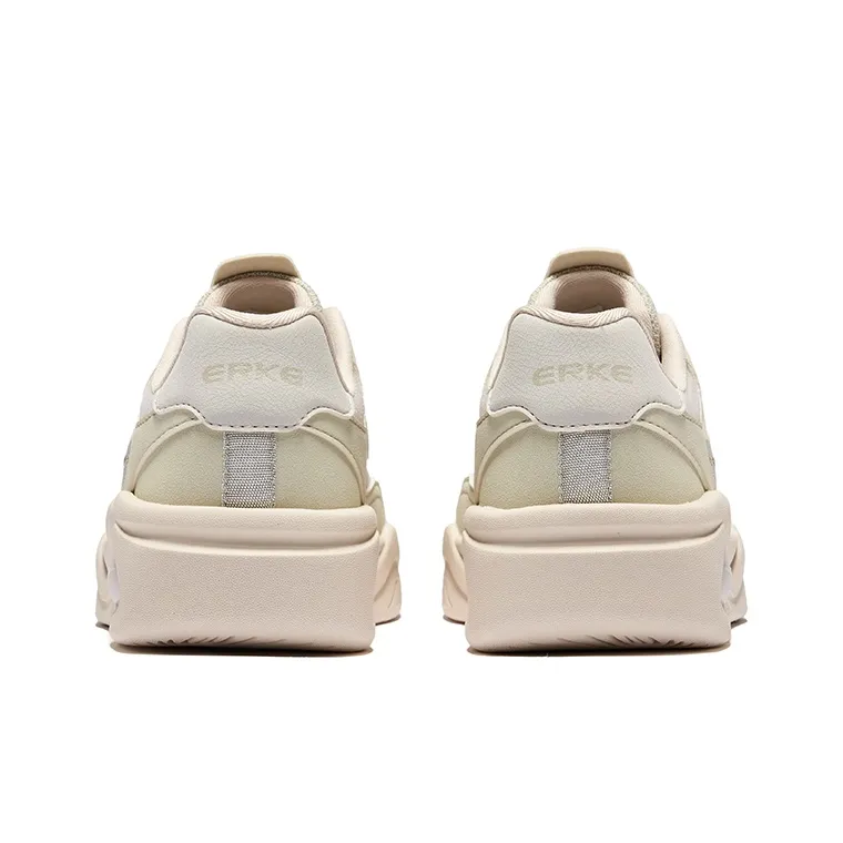 Erke Anti Slip Wear Resistant Low Top Skateboard Shoes Women's Smoke Green Pale Wilderness Gray-3