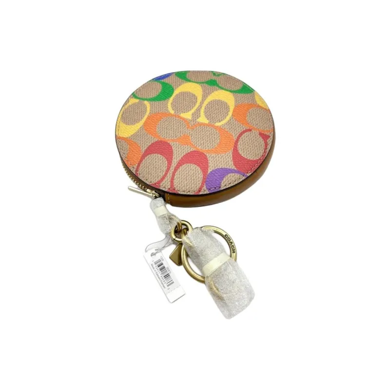 COACH Canvas Coin Purse Women's Rainbow-3