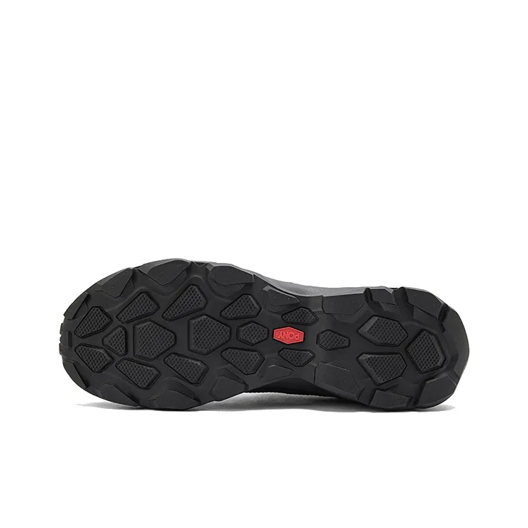 PONY Anti Slip Wear Resistant Low Top Trail Running Running Shoes Men's Black-4