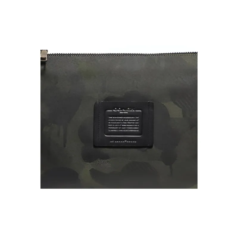 COACH Pouch Nylon Handheld Zip Closure Envelope Bag Men's Camouflage Jasper-2