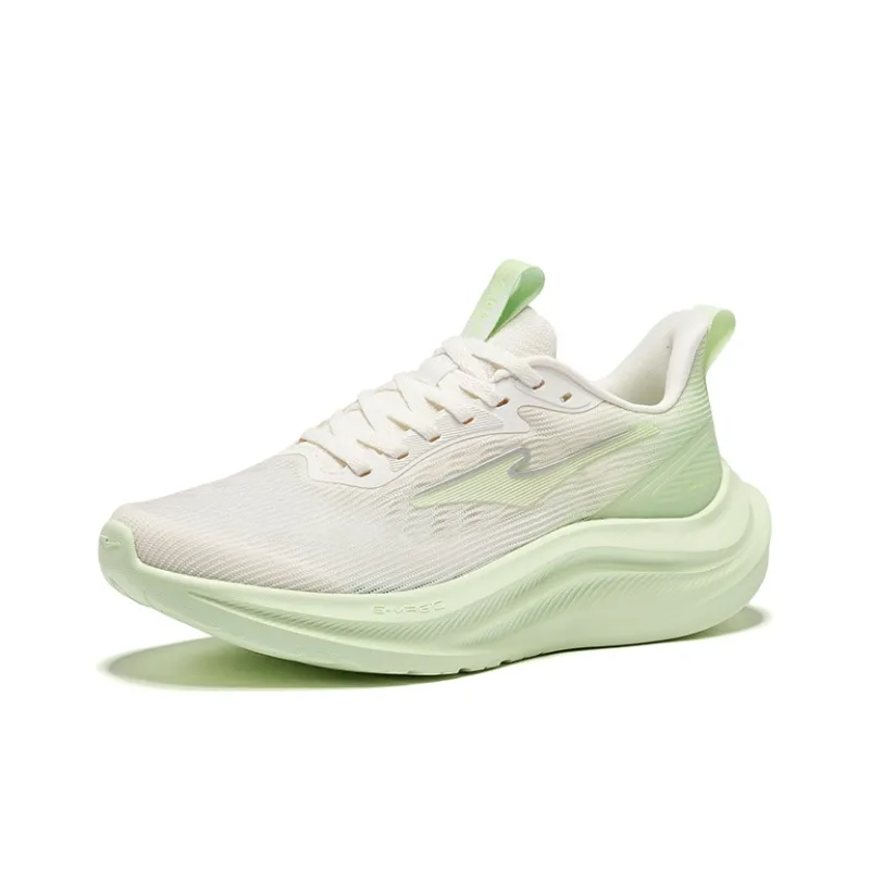 Erke Chase Wind 3.0 Cushioning Lightweight Low-Top Casual Running Shoes Women's Microcrystal White European Teal-2