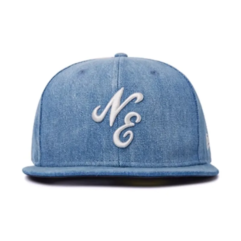 New Era Polyester, Cotton Baseball Caps Unisex Denim Blue-2