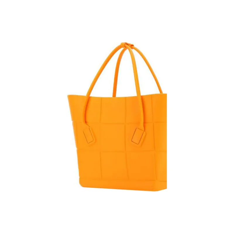 Bottega Veneta ARCO Leather Tote Bag, Shopping Bag, Handbag Women's Orange-2