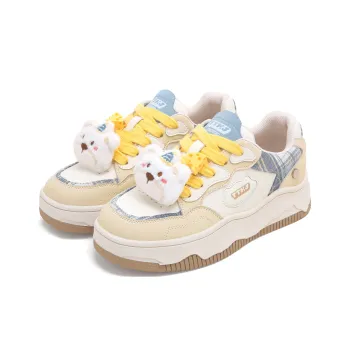 TTKJ Slip Resistant Lightweight Height Increasing Low Top Skateboard Shoes Women's Party Style