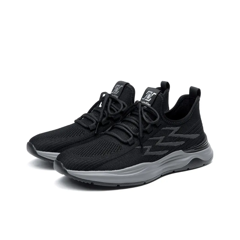 Spider King Anti Slip Wear Resistant Low Top Running Shoes Men's Black-2