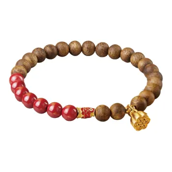 Moonstone Edge Agarwood Bracelets Women's