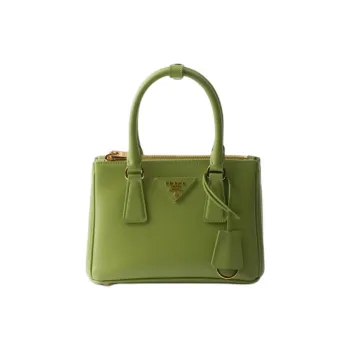PRADA Galleria Killer Bag Leather One Shoulder Handbags Mini Women's Grass Green