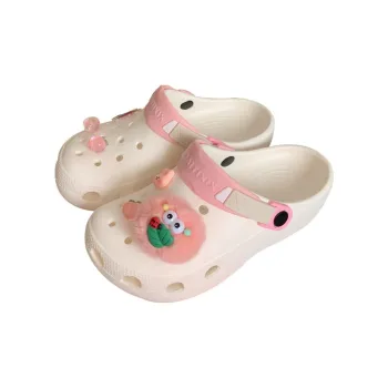 Thin Strips Slippers Unisex, White Pink